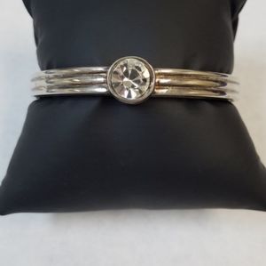 Vintage Givenchy silvertone bangle
